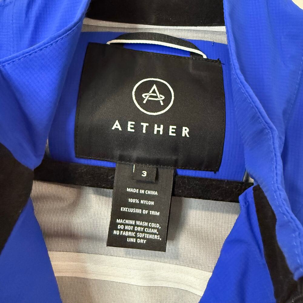 Aether Mens Pace Jacket Cycling Waterproof Royal Blue NEW Large Shell Reflective - Picture 6 of 8